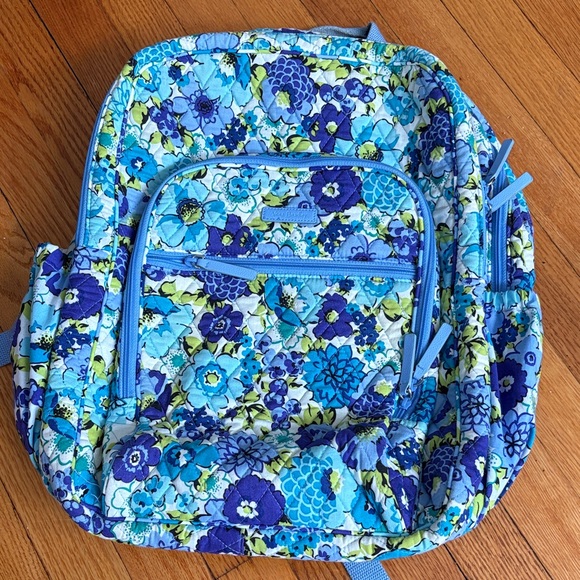 Vera Bradley Handbags - Vera Bradley Blue Floral Backpack